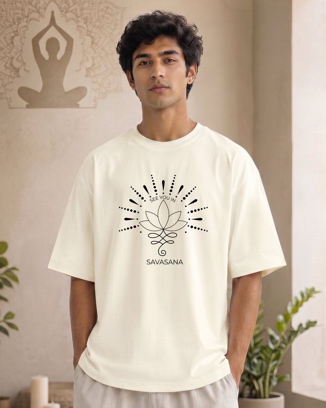 Savasana Lotus Stylish Unisex Oversized Classic T-Shirt