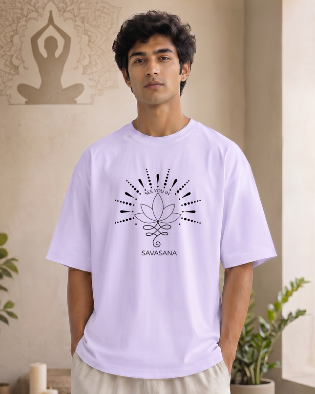 Savasana Lotus Stylish Unisex Oversized Classic T-Shirt