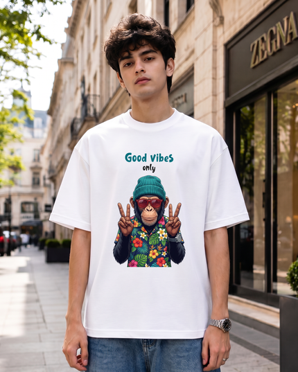 Good Vibes Only Graphic Oversized Classic T-Shirt
