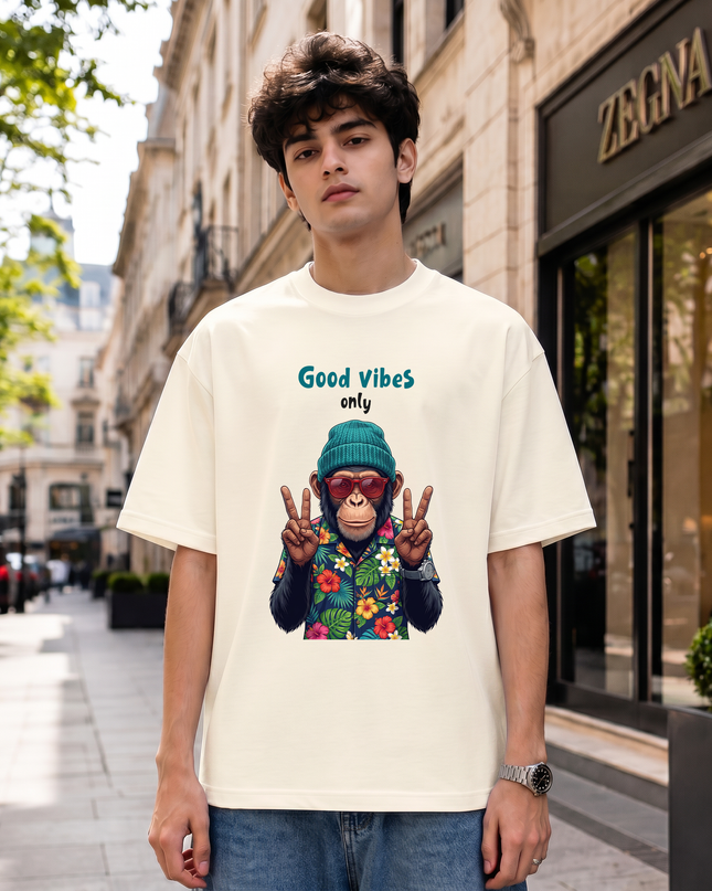 Good Vibes Only Graphic Oversized Classic T-Shirt