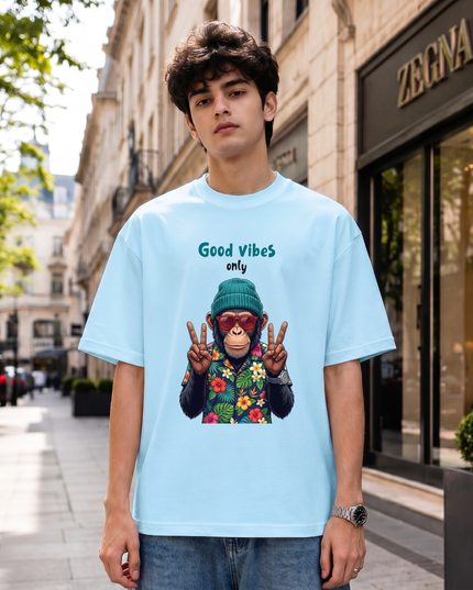 Good Vibes Only Graphic Oversized Classic T-Shirt