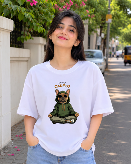 Who Cares Stylish Women's Oversized Classic T-Shirt