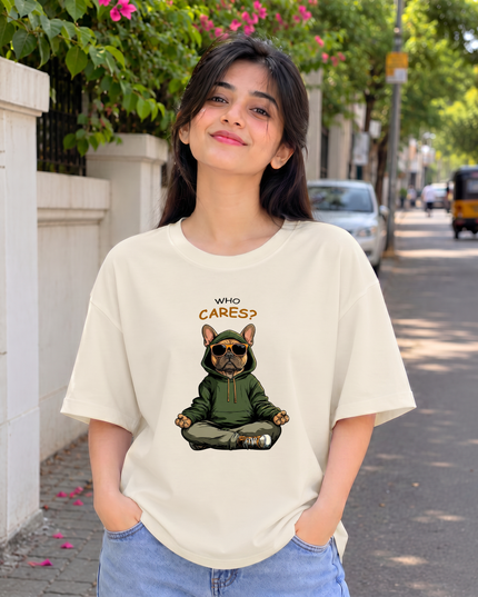 Who Cares Stylish Women's Oversized Classic T-Shirt