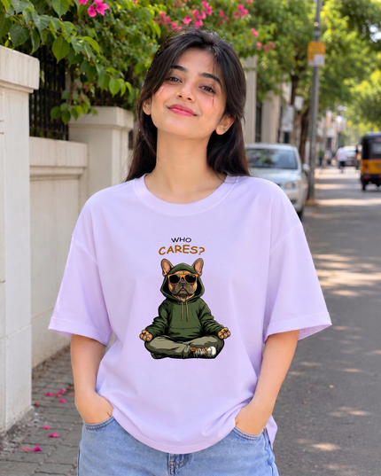 Who Cares Stylish Women's Oversized Classic T-Shirt