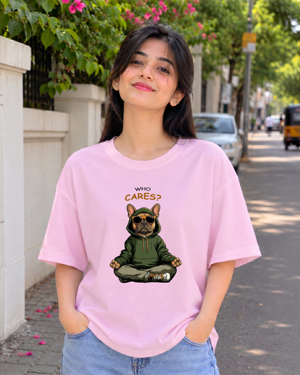 Who Cares Stylish Women's Oversized Classic T-Shirt