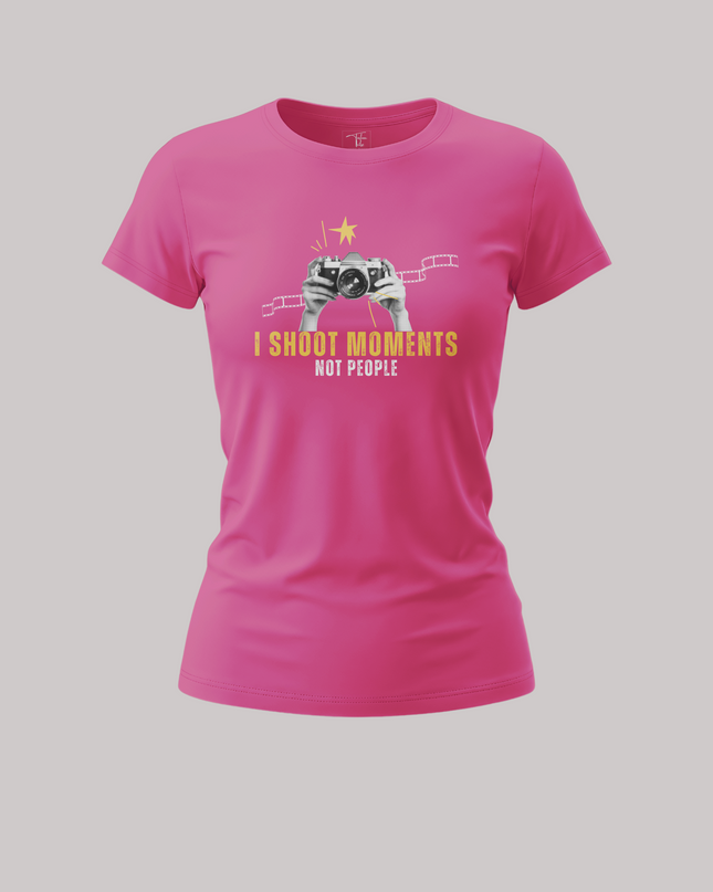 I Shoot Moments Not People Camera Print Women's Classic T-Shirt