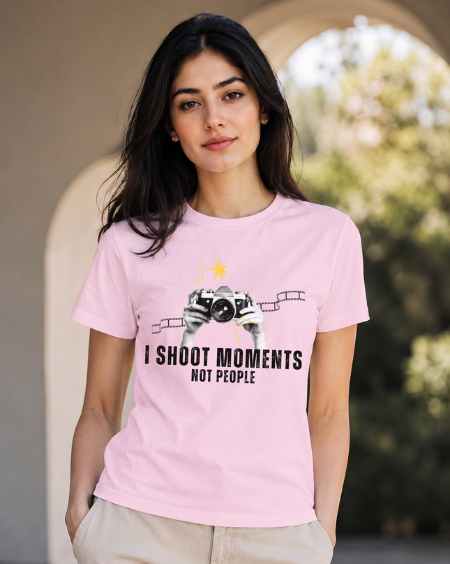I Shoot Moments Not People Unisex Classic Crew T-Shirt
