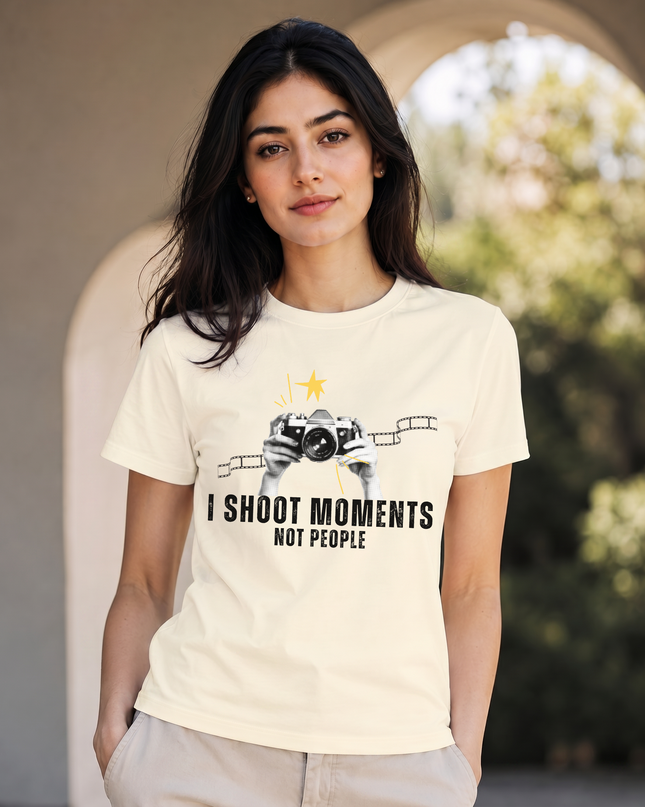 I Shoot Moments Not People Unisex Classic Crew T-Shirt