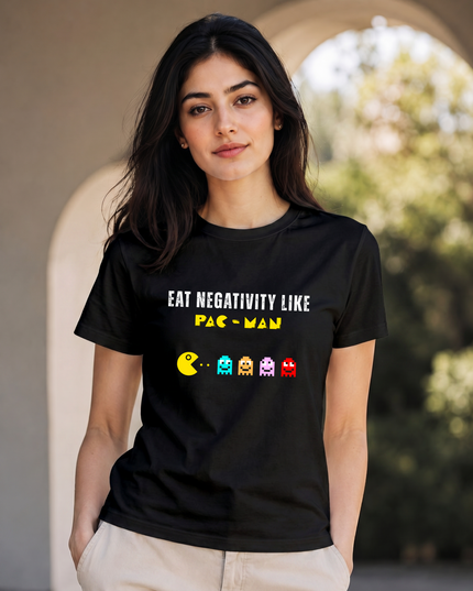 Eat Negativity Retro Unisex Classic Crew T-Shirt