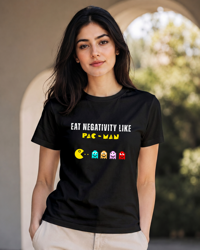 Eat Negativity Retro Unisex Classic Crew T-Shirt