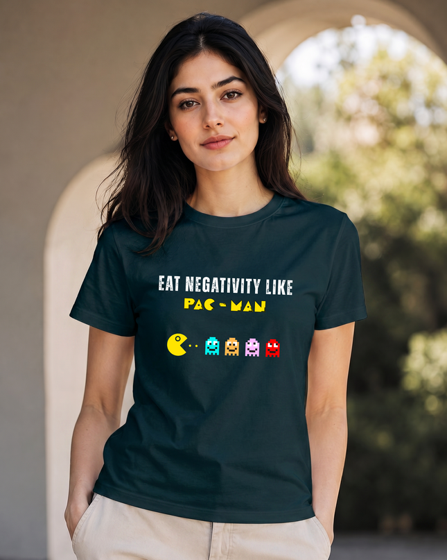 Eat Negativity Retro Unisex Classic Crew T-Shirt