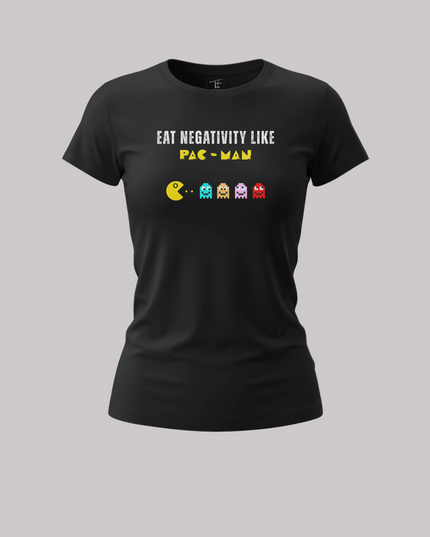 Eat Negativity Like Pac Man Graphic Women's Classic T-Shirt