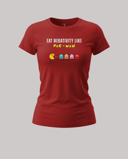 Eat Negativity Like Pac Man Graphic Women's Classic T-Shirt