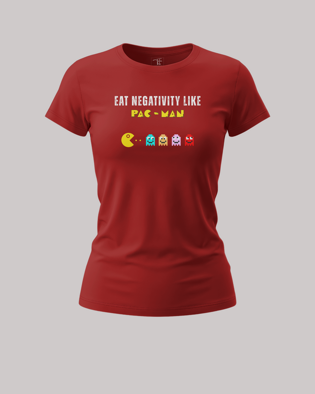 Eat Negativity Like Pac Man Graphic Women's Classic T-Shirt