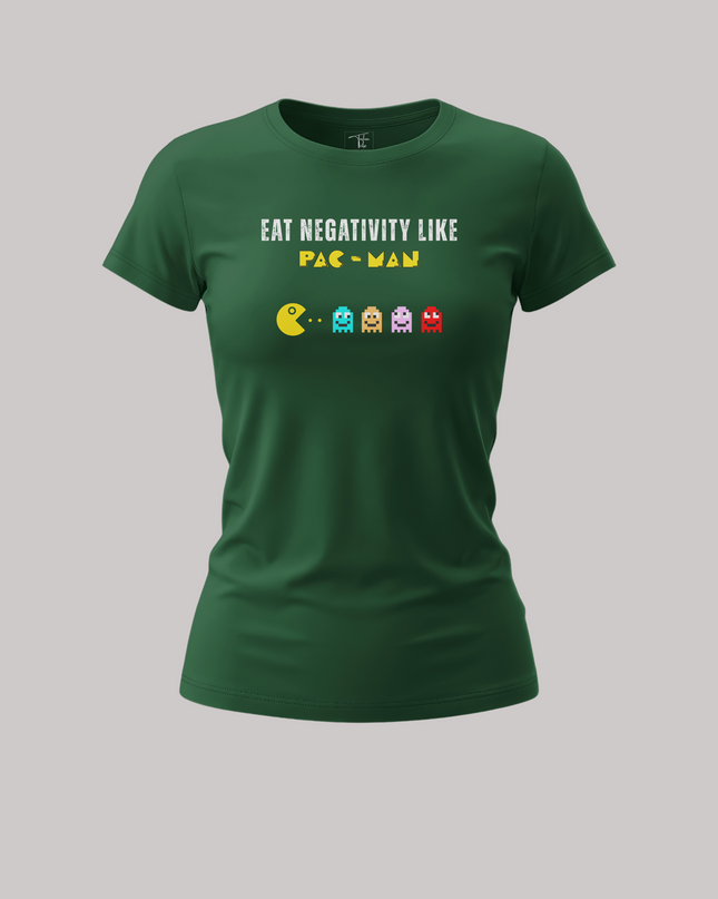 Eat Negativity Like Pac Man Graphic Women's Classic T-Shirt