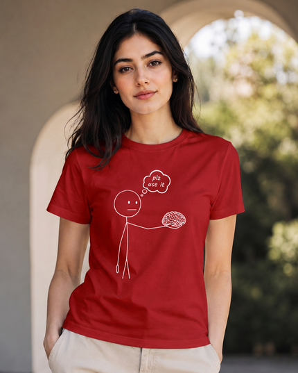 Plz Use It Graphic Unisex Classic Crew T-Shirt