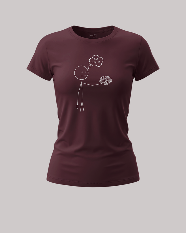 Funny Brain Sketch Graphic Women's Classic T-Shirt