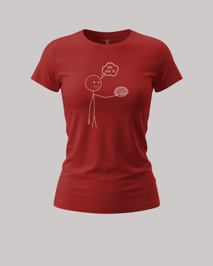 Funny Brain Sketch Graphic Women's Classic T-Shirt