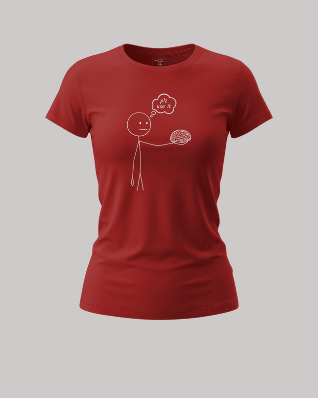 Funny Brain Sketch Graphic Women's Classic T-Shirt