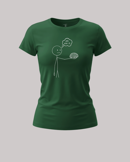 Funny Brain Sketch Graphic Women's Classic T-Shirt