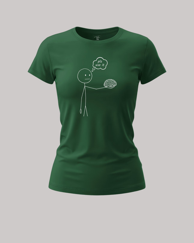 Funny Brain Sketch Graphic Women's Classic T-Shirt