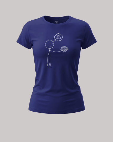 Funny Brain Sketch Graphic Women's Classic T-Shirt