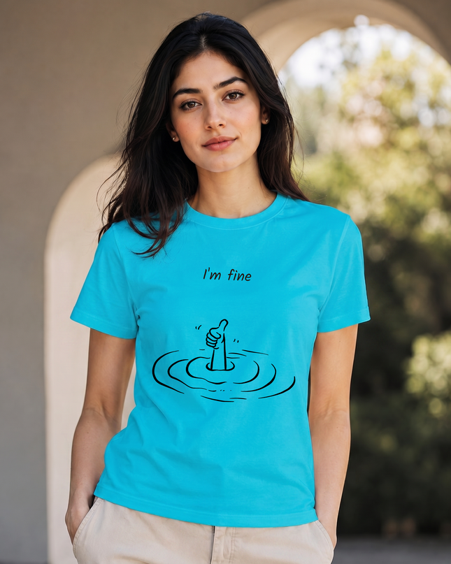 I'm Fine Thumbs Up Unisex Classic Crew T-Shirt