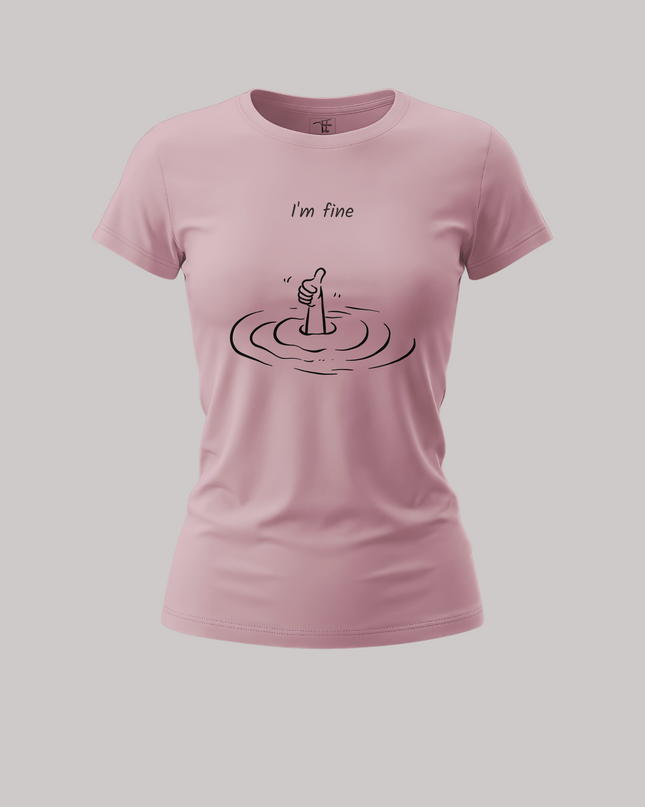 I m Fine Minimal Drowning Humor Graphic Women's Classic T-Shirt