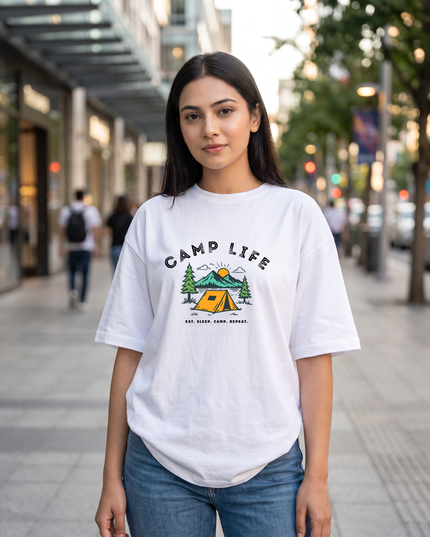 Camp Life Women's Oversized Classic T-Shirt
