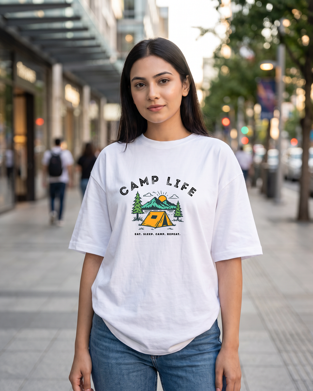 Camp Life Women's Oversized Classic T-Shirt