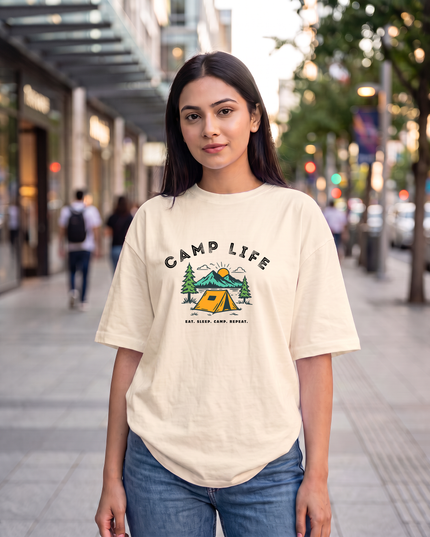 Camp Life Women's Oversized Classic T-Shirt