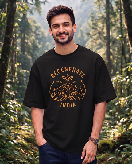 Regenerate India Graphic Oversized Classic T-Shirt
