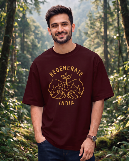 Regenerate India Graphic Oversized Classic T-Shirt