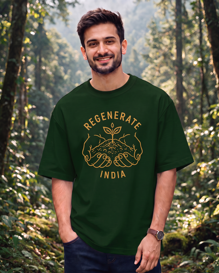 Regenerate India Graphic Oversized Classic T-Shirt