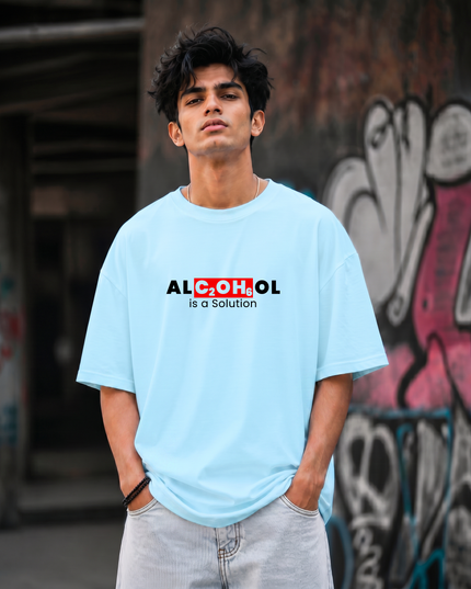 Alcohol Is a Solution Graphic Unisex Oversized Classic T-Shirt
