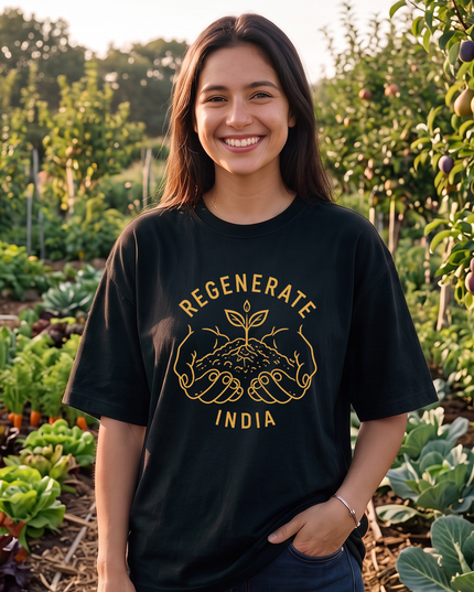 Regenerate India Graphic Oversized Women's Classic T-Shirt