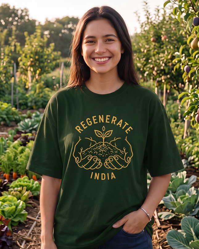 Regenerate India Graphic Oversized Women's Classic T-Shirt