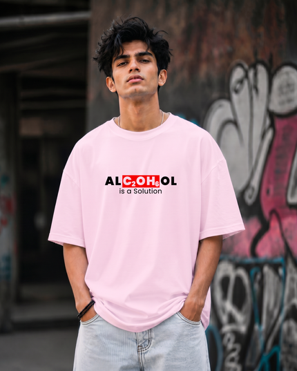 Alcohol Is a Solution Graphic Unisex Oversized Classic T-Shirt