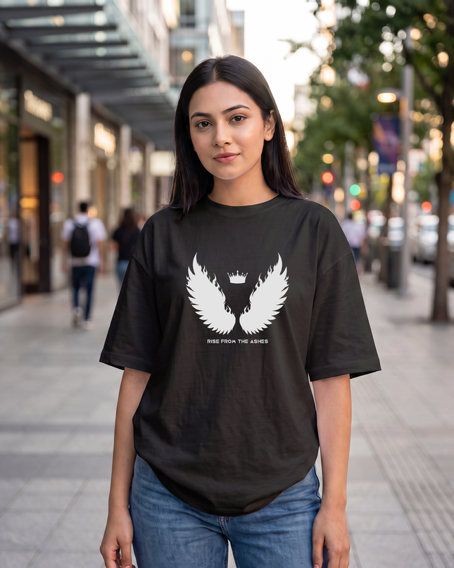 Rise From the Ashes Graphic Oversized Women's Classic T-Shirt