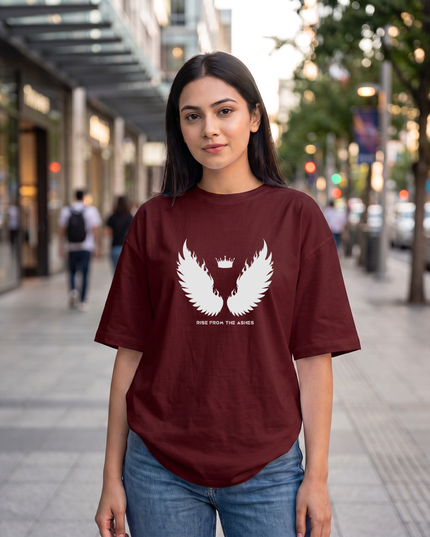 Rise From the Ashes Graphic Oversized Women's Classic T-Shirt