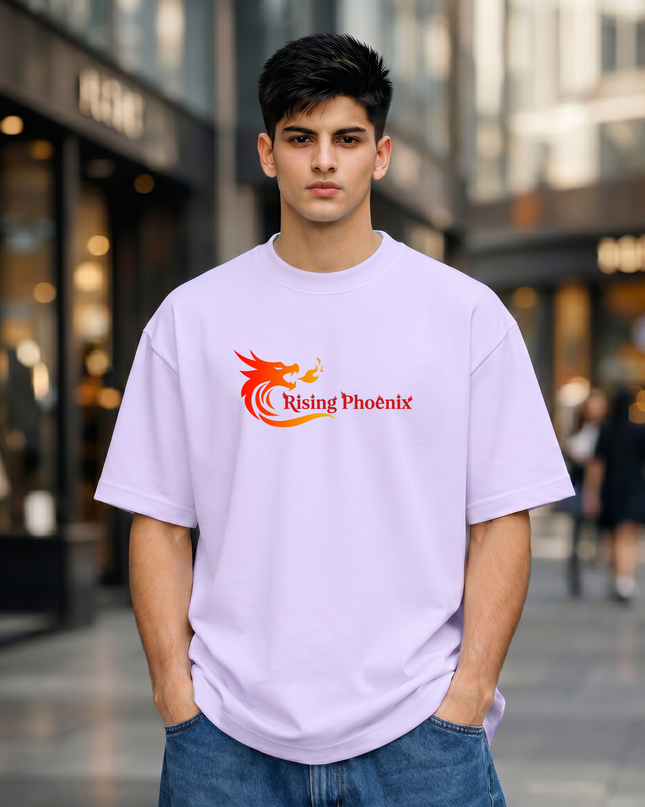 Rising Phoenix Graphic Unisex Oversized Classic T-Shirt