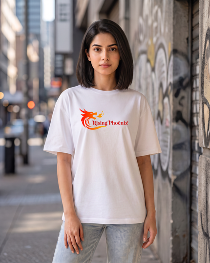 Rising Phoenix Graphic Women's Oversized Classic T-Shirt