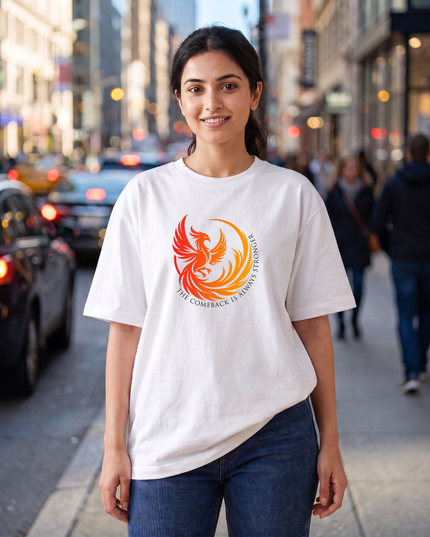 The Comeback Is Always Stronger Graphic Women's Oversized Classic T-Shirt