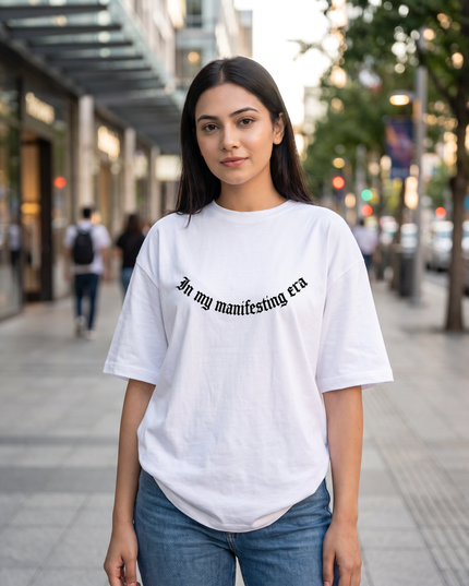 In My Manifesting Era Print Women's Oversized Classic T-Shirt