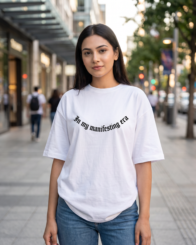 In My Manifesting Era Print Women's Oversized Classic T-Shirt