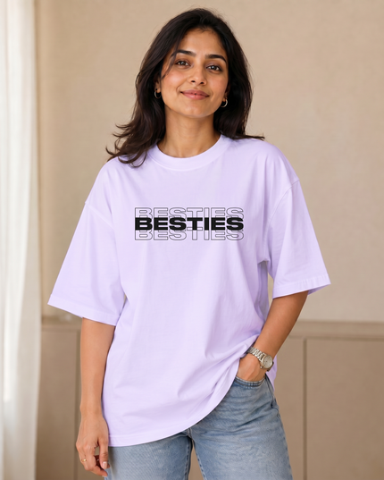 Besties Stylish Women's Oversized Classic T-Shirt
