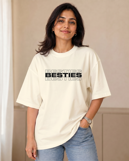 Besties Stylish Women's Oversized Classic T-Shirt