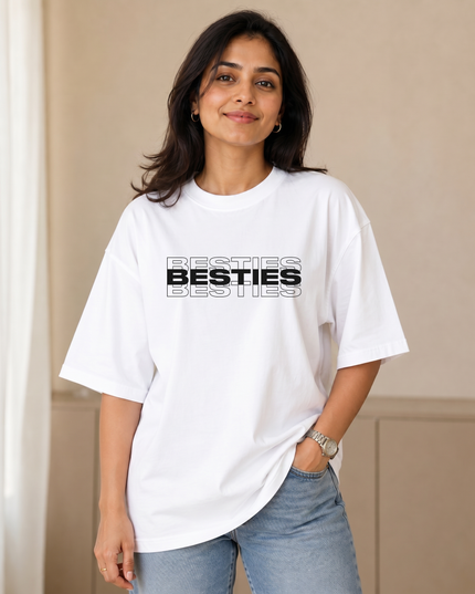 Besties Stylish Women's Oversized Classic T-Shirt