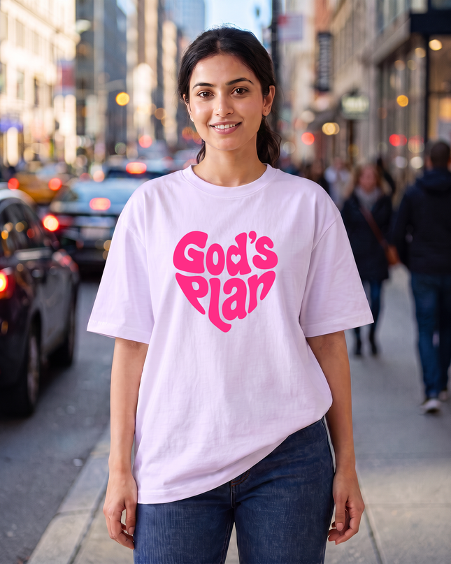 God's Plan Print Women's Oversized Classic T-Shirt