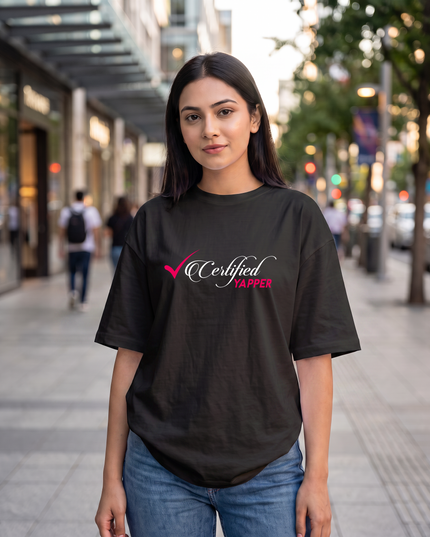 Certified Yapper Graphic Oversized Women's Classic T-Shirt